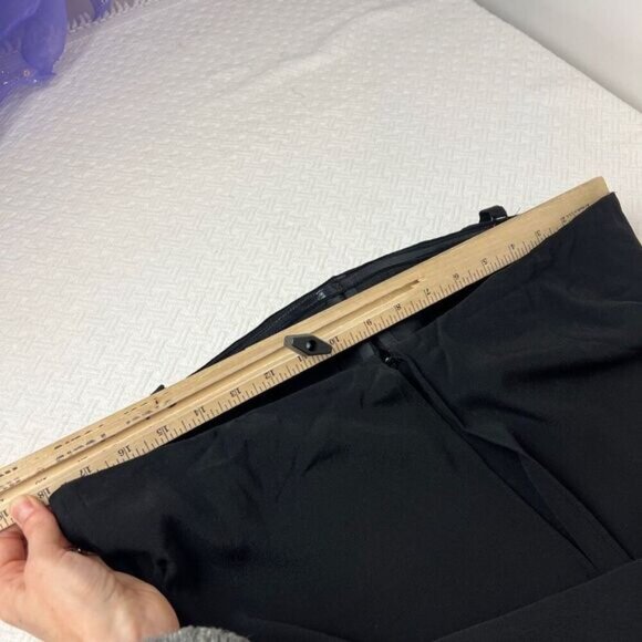 Bebe Women's Size 12 Ruffled Collar Black Jumpsuit Pockets Strapless - Picture 8 of 12